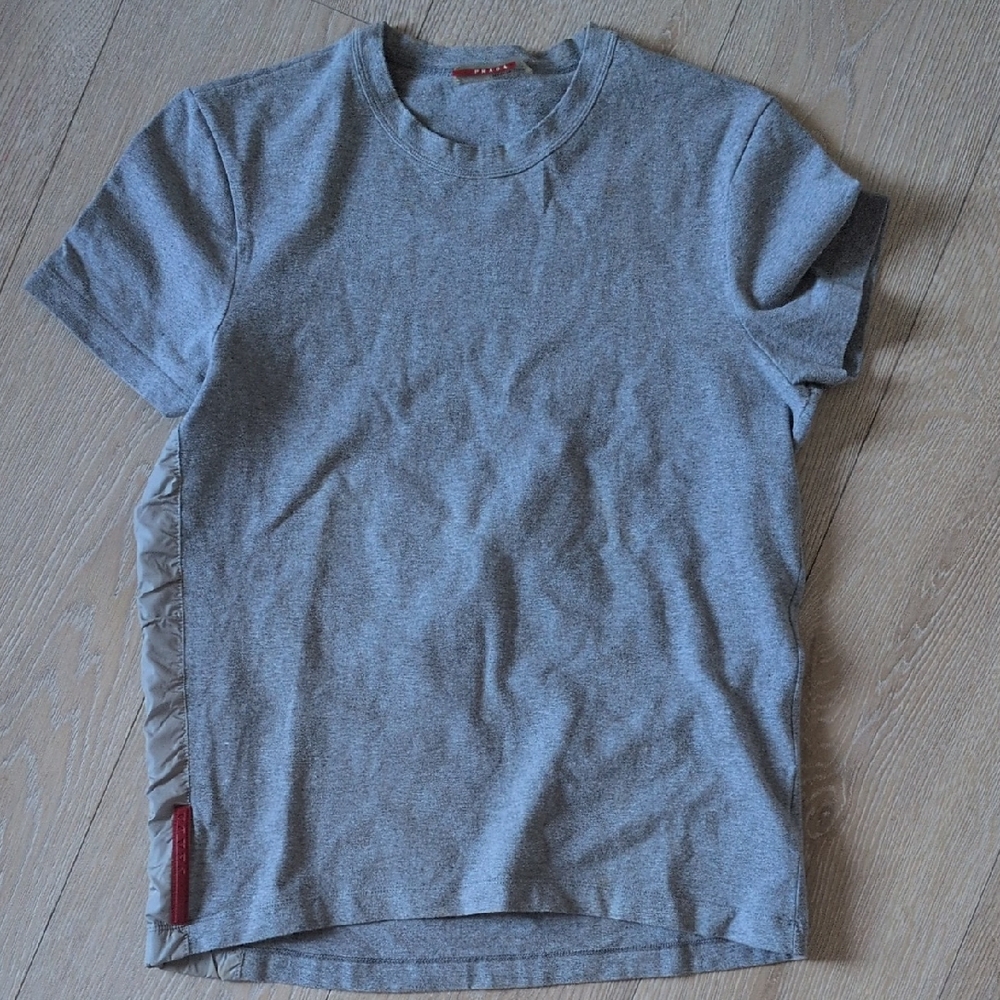 Prada Gray Crew Neck Top